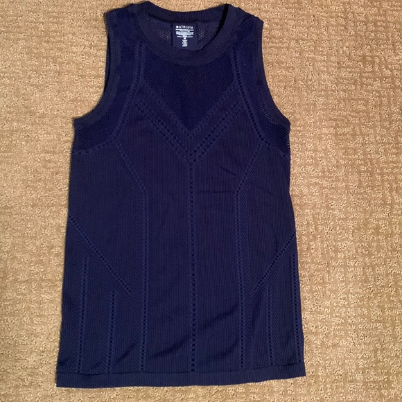 Athleta Tops - Athleta oxygen tank top in navy blue, like new.
